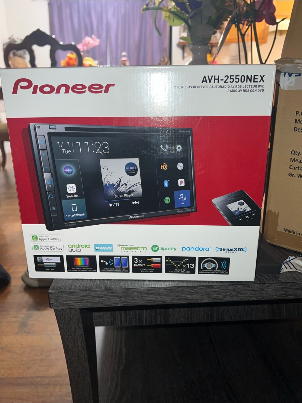 PIONEER AVH-2550NEX Black & Red Multimedia Car Stereo Receiver
